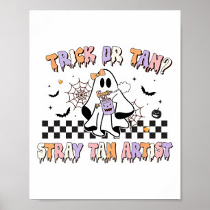 Retro-Sprüh-Tan-Künstlerin Halloween-Geister Sunle Poster