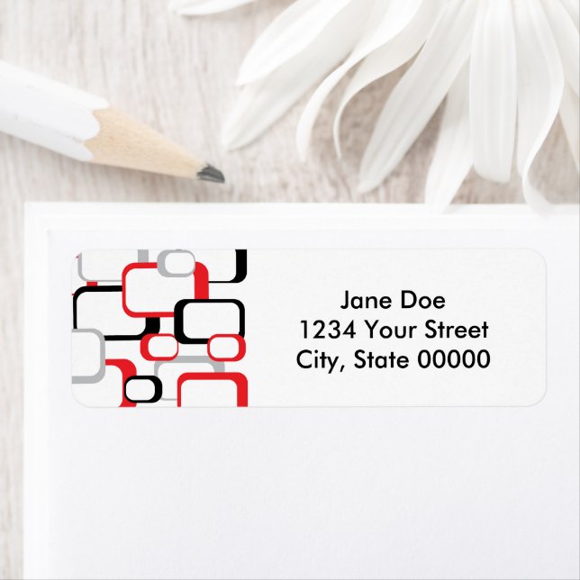 Retro Squares Red Black Gray (Insitu)