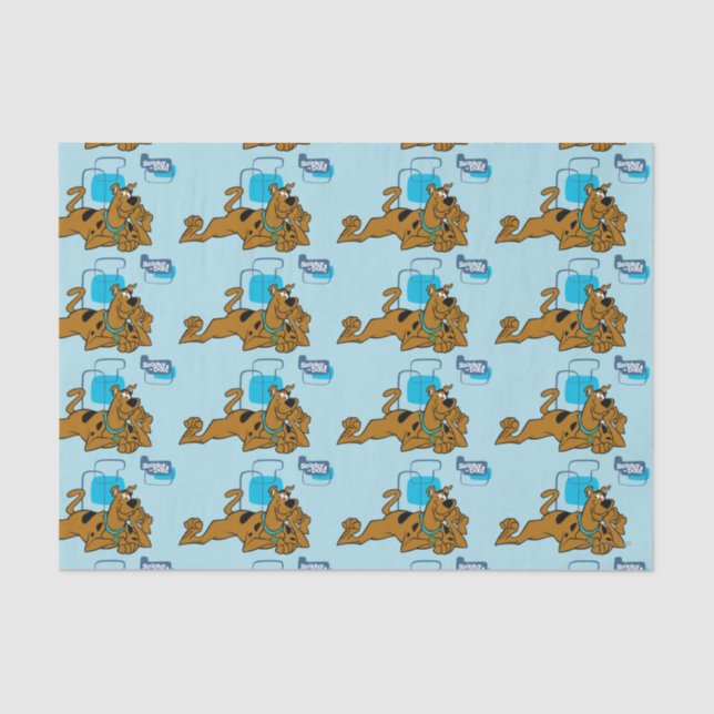 Retro Squares Scooby-Doo ablegen Seidenpapier (Vorderseite)