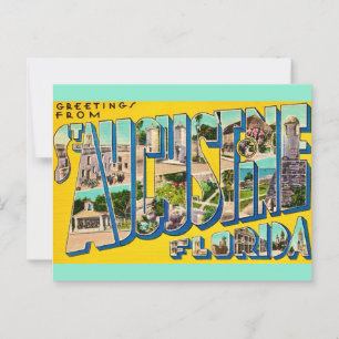 Retro St Augustine Florida Postkarte