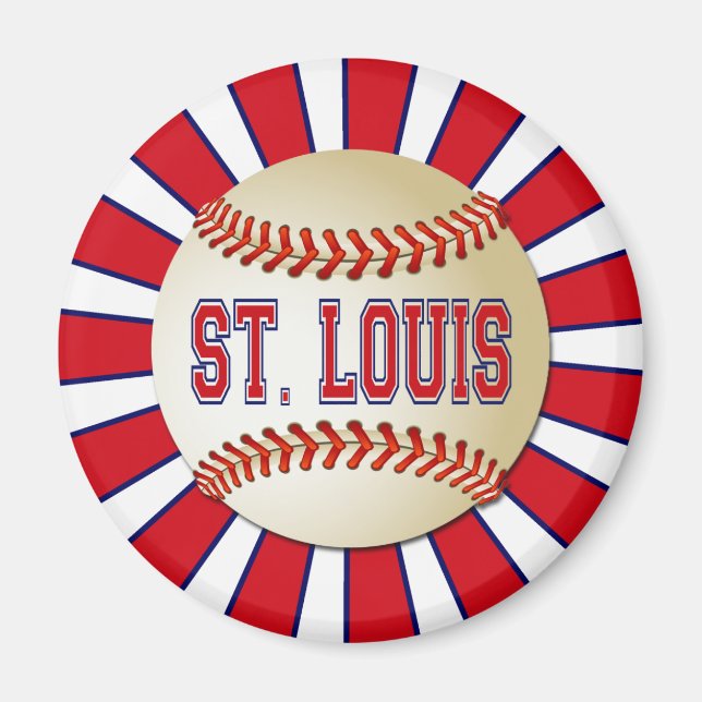 RETRO ST LOUIS BASEBALL MAGNET (Vorne)
