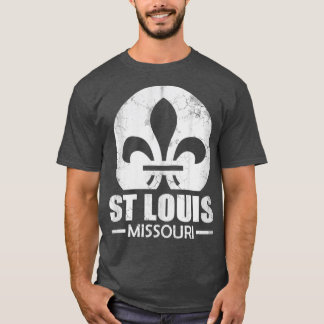 Retro St Louis Flag Missouri Staat Vintag Fade T-Shirt