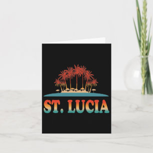 Retro St Lucia Shirt San Lucia Shirt Karibik S Karte