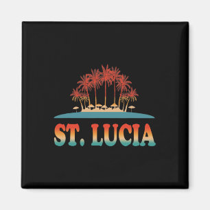 Retro St Lucia Shirt San Lucia Shirt Karibik S Magnet