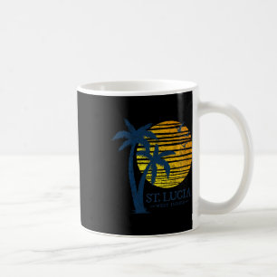 Retro St. Lucia Strand Sonnenuntergang Jungen Mädc Kaffeetasse