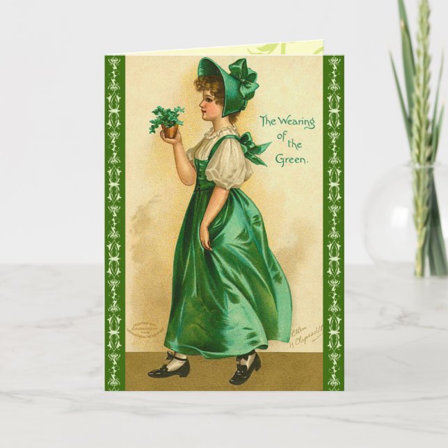 Retro St. Patrick's Day Grußkarte Karte (Vorderseite)