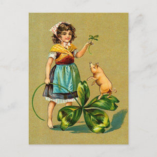 Retro St. Patrick's Day Postkarten