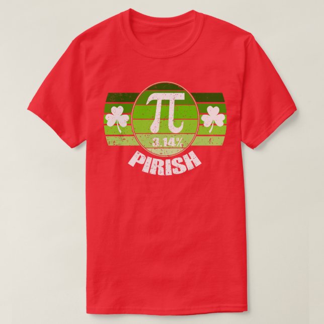 Retro St Patricks Pi Irish Day 314 Irish Math Geek T-Shirt (Design vorne)