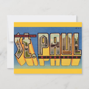 Retro St Paul Minnesota Grüße Postkarte