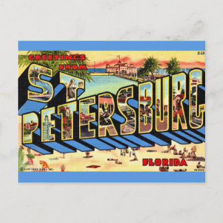Retro St Petersburg Florida Postkarte