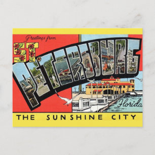 Retro St. Petersburg Florida  Postkarte