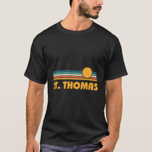 Retro St Thomas Us Jungfrau Islands Sunset T-Shirt