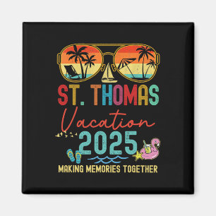 Retro St. Thomas Vacation 2025 Erinnerungen Matchi Magnet