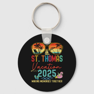 Retro St. Thomas Vacation 2025 Erinnerungen Matchi Schlüsselanhänger