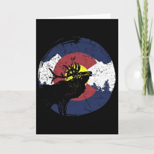 Retro-Staatsflagge Colorado Rocky Mountains Skifah Karte
