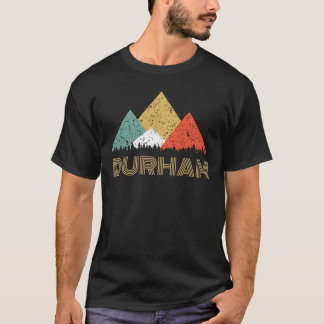 Retro Stadt des Durham-GebirgsShirts T-Shirt