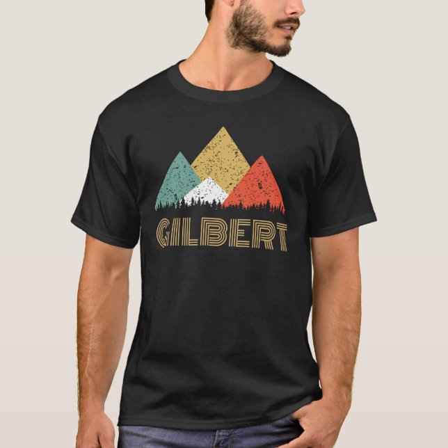 Retro Stadt des Gilbert GebirgsShirts T-Shirt (Vorderseite)