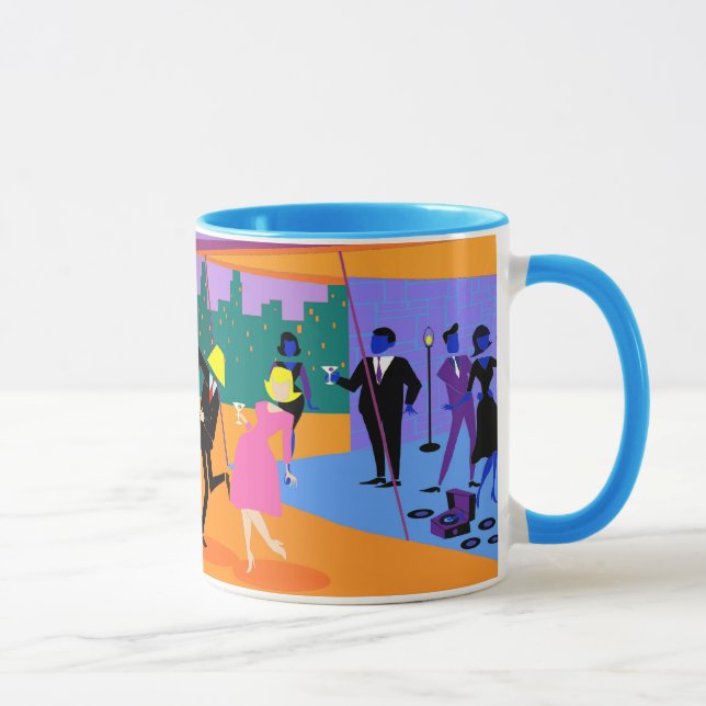 Retro städtische Dachspitze-Party-Tasse Tasse (Rechts)