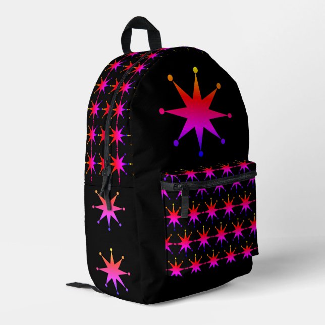 Retro-Star-Buchpaket Bedruckter Rucksack (Rückseitige Ecke links)