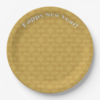 Retro Star in Circle Yellow Paper Tellern Pappteller