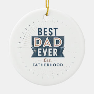 Retro Starburst Bester Vater Aller Zeiten Vaterdes Keramik Ornament