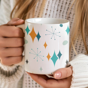 Retro Starburst Mid Century Moderne Musterung Kaffeetasse
