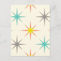 Retro Starburst-Muster im Stil der Mitte des Jahrh