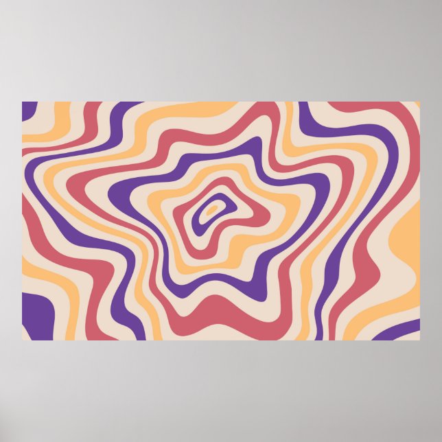 Retro starburst sunburst background pattern. 1960s poster (Vorne)