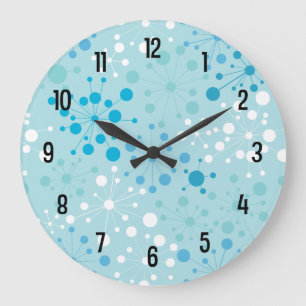 Retro Starburst Wall Clock Große Wanduhr