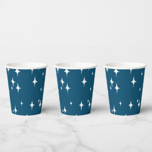 Retro Stardust Sternexplosion Stars Neujahr Pappbecher