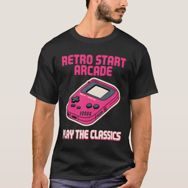 Retro Start Arcade T-Shirt (Vorderseite)