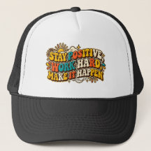 Retro-Stay-Positive-Trucker-Mütze