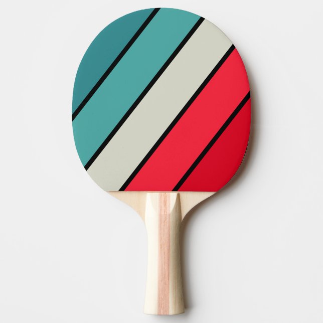 Retro Stealth Rainbow Bold gestreift Tischtennis Schläger (Vorderseite)