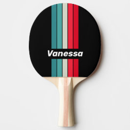Retro Stealth Rainbow Pin Striped with Name Tischtennis Schläger