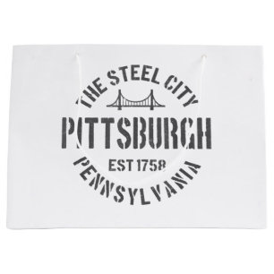 Retro Steel City Pittsburgh Pennsylvania Yinz vint Große Geschenktüte