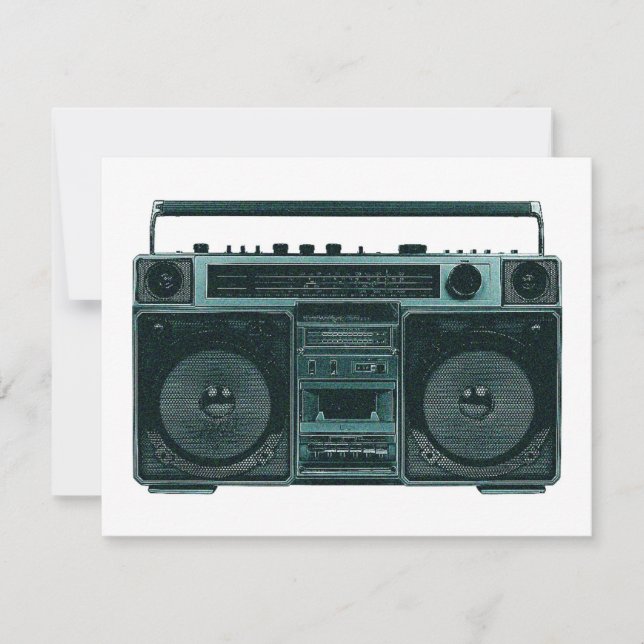 Retro-Stereo-Einladung Einladung (Vorderseite)