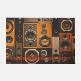 Retro-Stereo-Lautsprecher Fußmatte