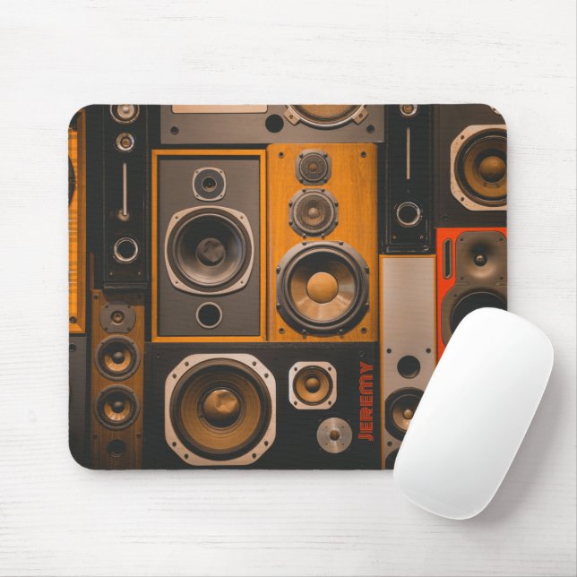 Retro Stereo Lautsprecher Mousepad (Mit Mouse)