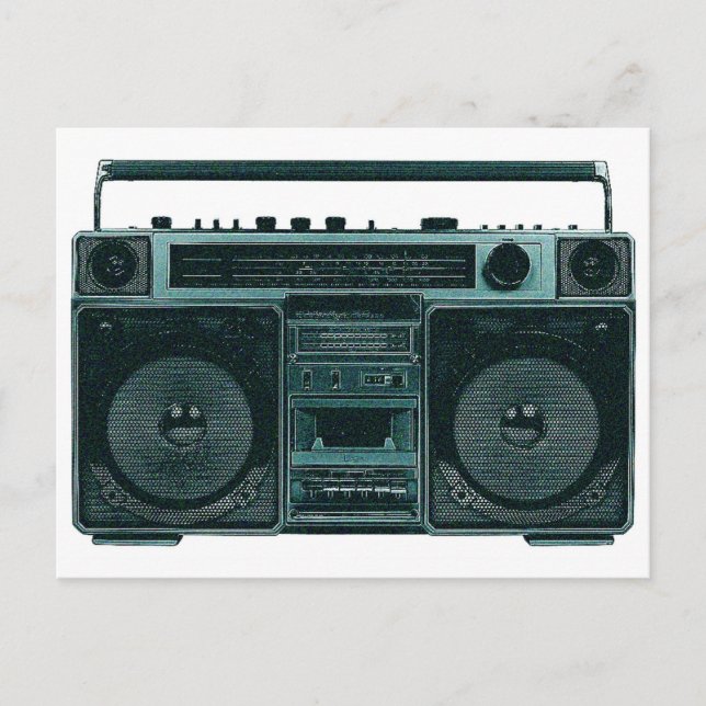 Retro-Stereo Postkarte (Vorderseite)