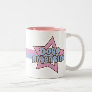 Retro Stern Dogo Argentino Zweifarbige Tasse