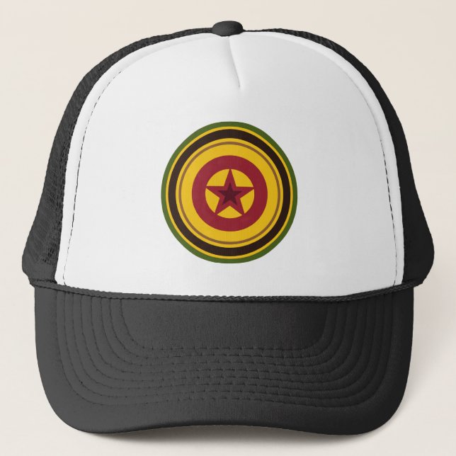 Retro Stern-Grafik-Kappe Truckerkappe (Vorderseite)