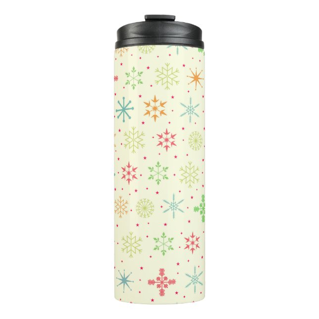 Retro-Sterne-Wärmeleiter Thermosbecher (Vorderseite)