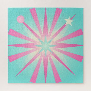 Retro-Sternenexplosion Pink-Mint-Glanz