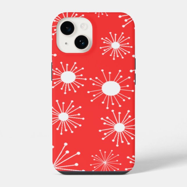 Retro-Sternenexplosionen iPhone 14 Hülle (Rückseite)