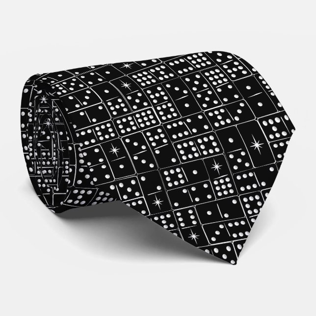 Retro Sternexplosion Dominoes Krawatte (Gerollt)