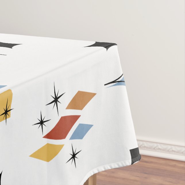 Retro-Sternexplosion Mitte des Jahrhunderts Tischdecke (Beispiel)