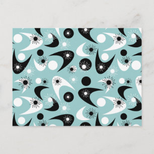 Retro-Sternexplosionen & Boomerangs Postkarte