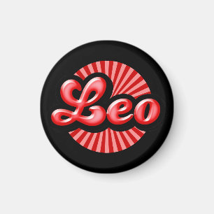 Retro Sternzeichen Löwe Magnet