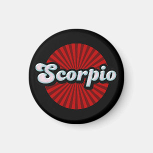 Retro Sternzeichen Skorpion Magnet