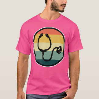 Retro Stethoscope Med School Medical Students Doct T-Shirt